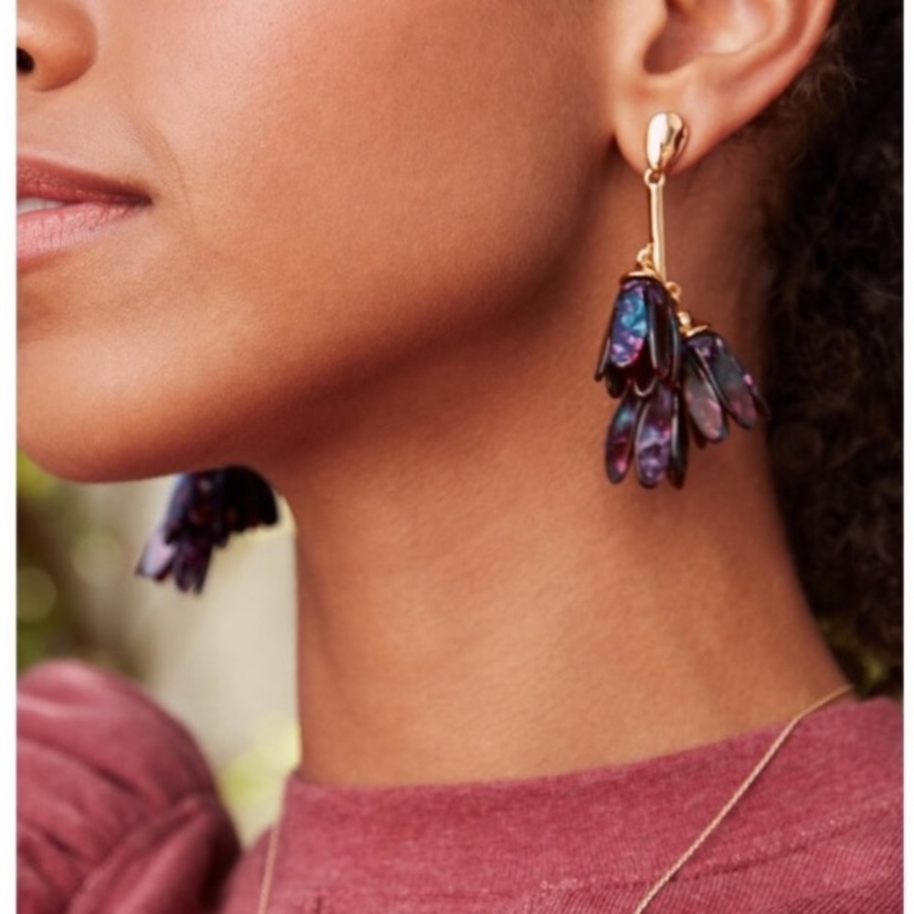 Stella & Dot | Versatile 2-in-1 Purple/Teal Annabelle Statement to StudE… - Picture 10 of 11